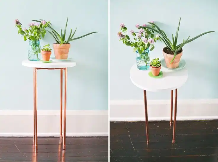 diy copper side table