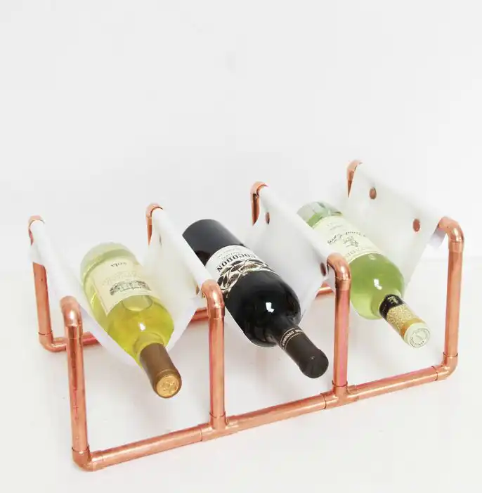diy copper wine rack