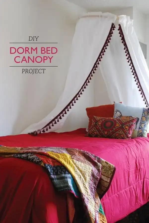 Diy dorm bed canopy