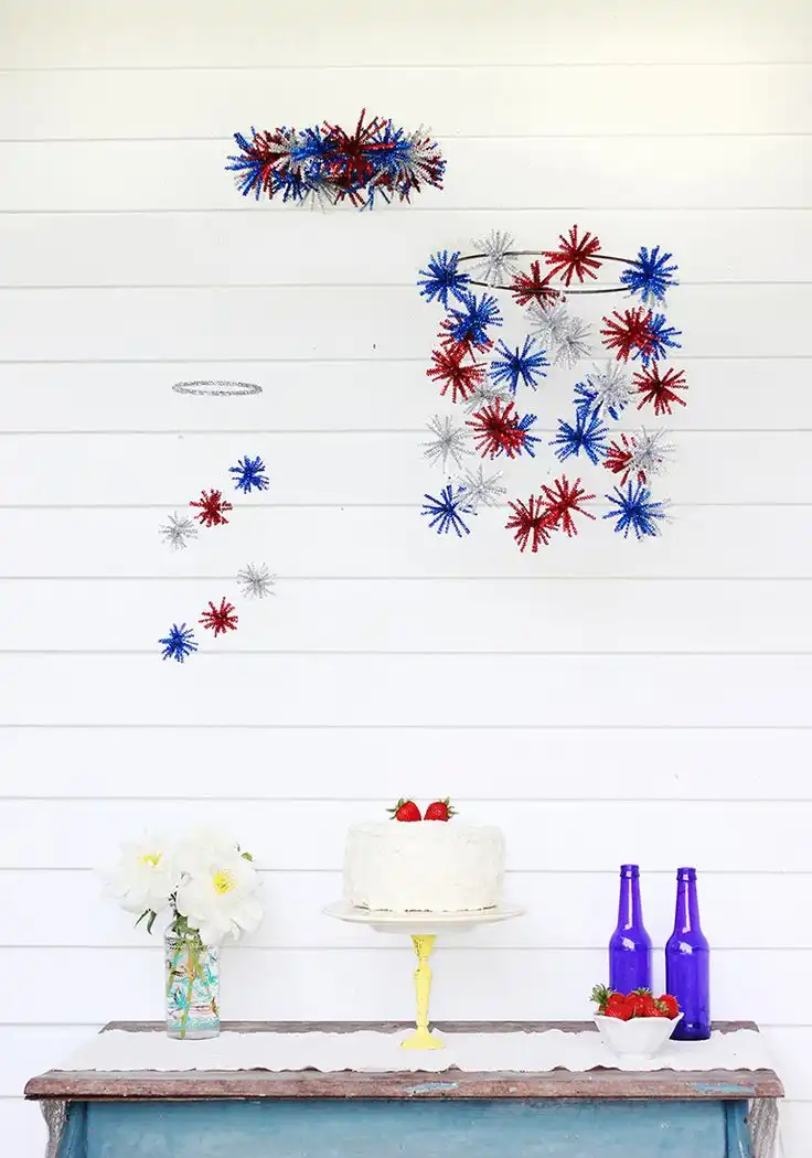 diy firework mobiles