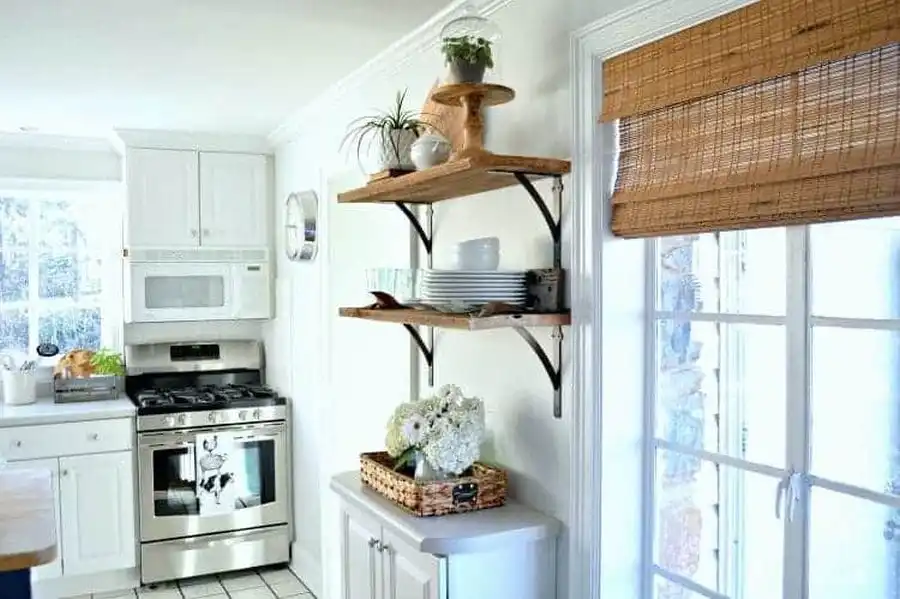 Diy kitchen open shelving
