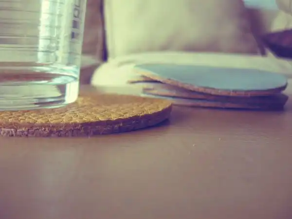 Diy leather coaster