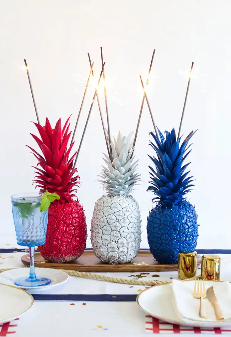 diy pineapple centerpiece
