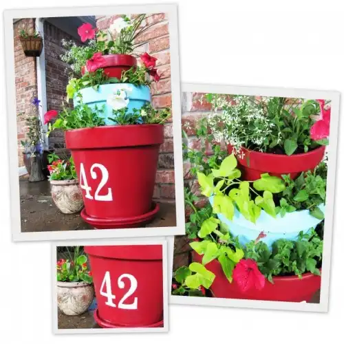 Diy tiered outdoor planter