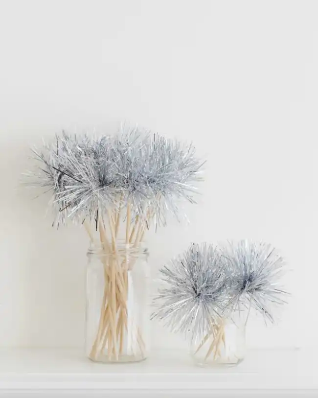 diy tinsel sparklers