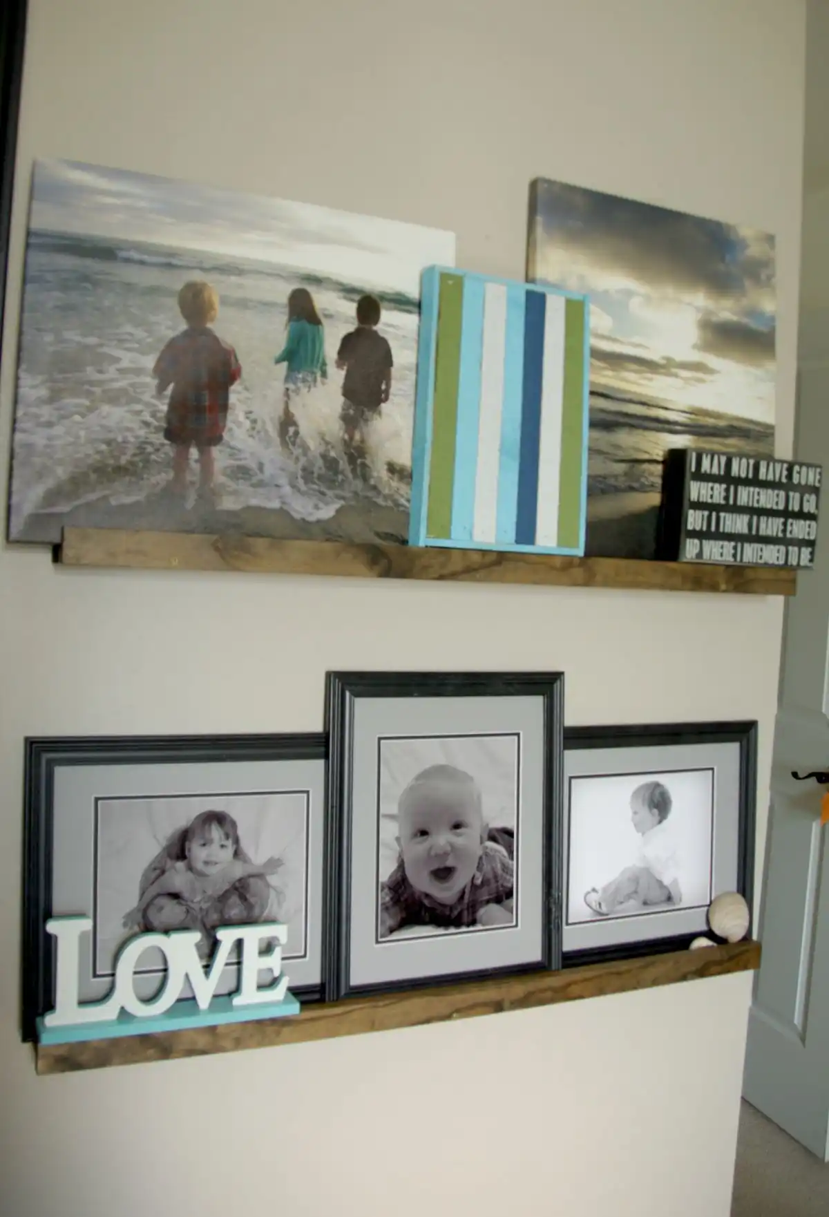 Diy wood picture ledge finished