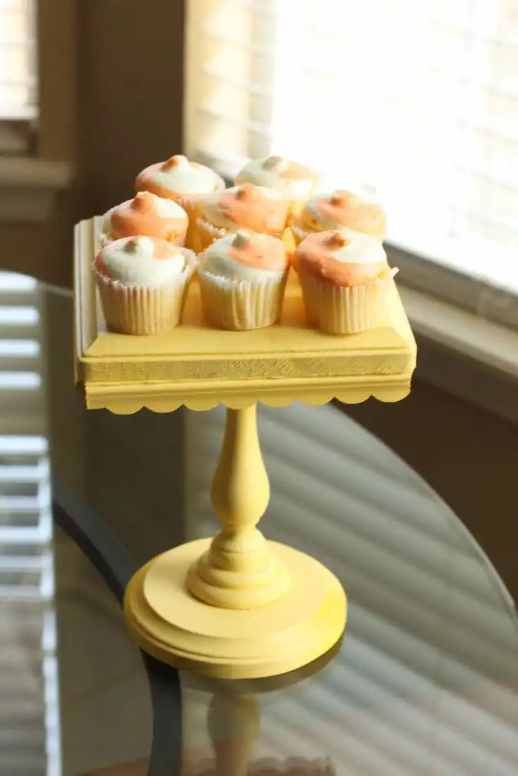 diy wooden cake stand