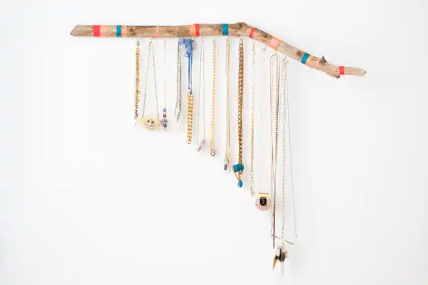 Driftwood jewelry hanger
