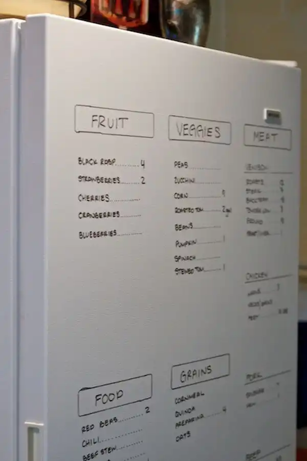 Dry erase marker on fridge