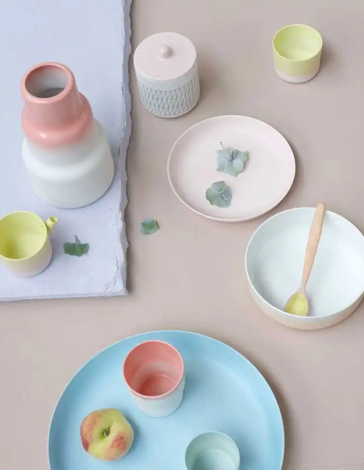 dusty pink dishes