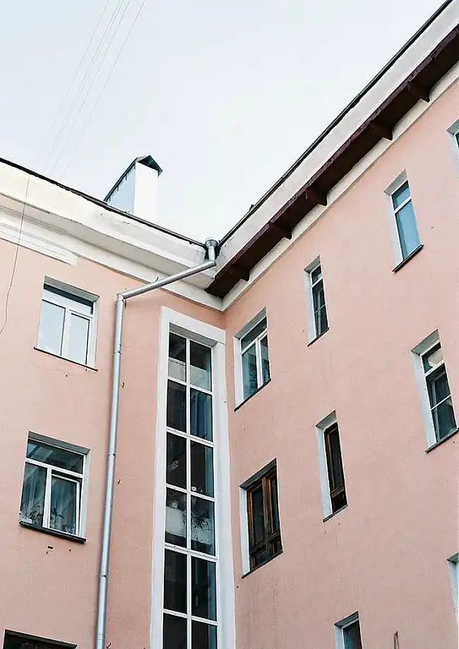 dusty pink exterior