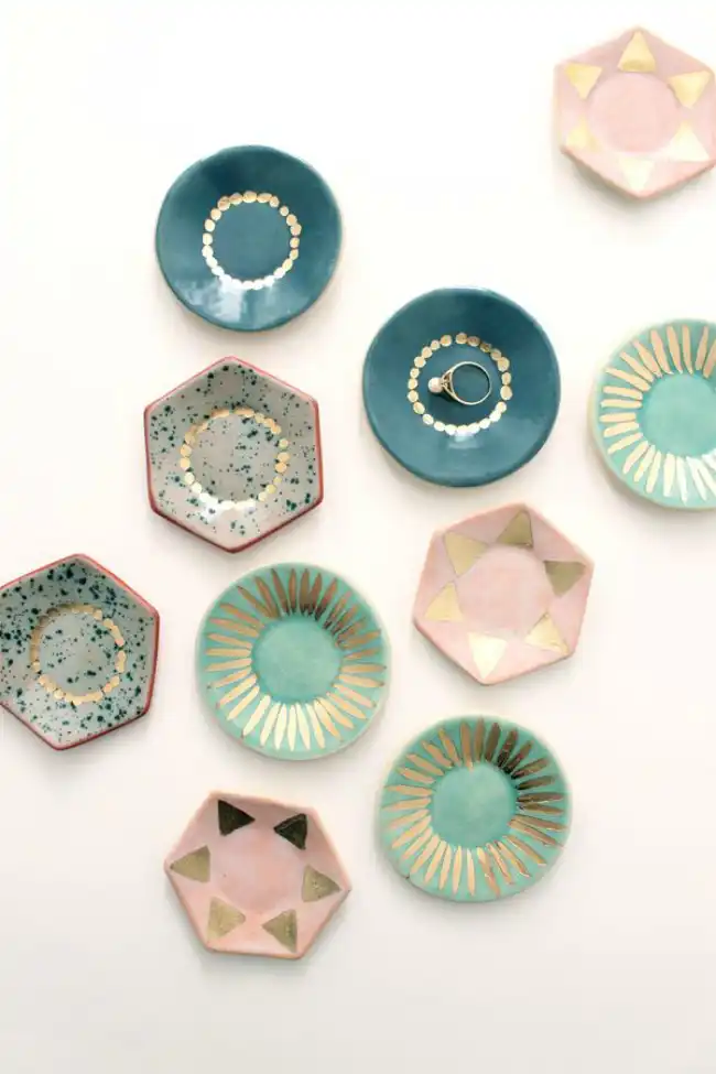 dusty pink ring dish