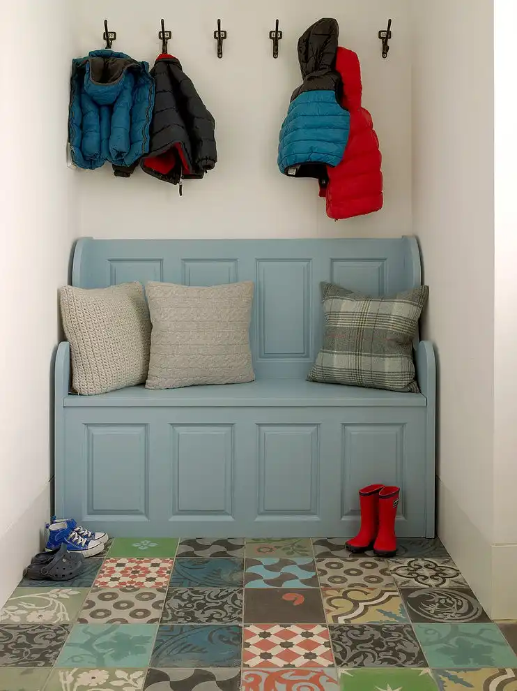 Entryway colorful floor