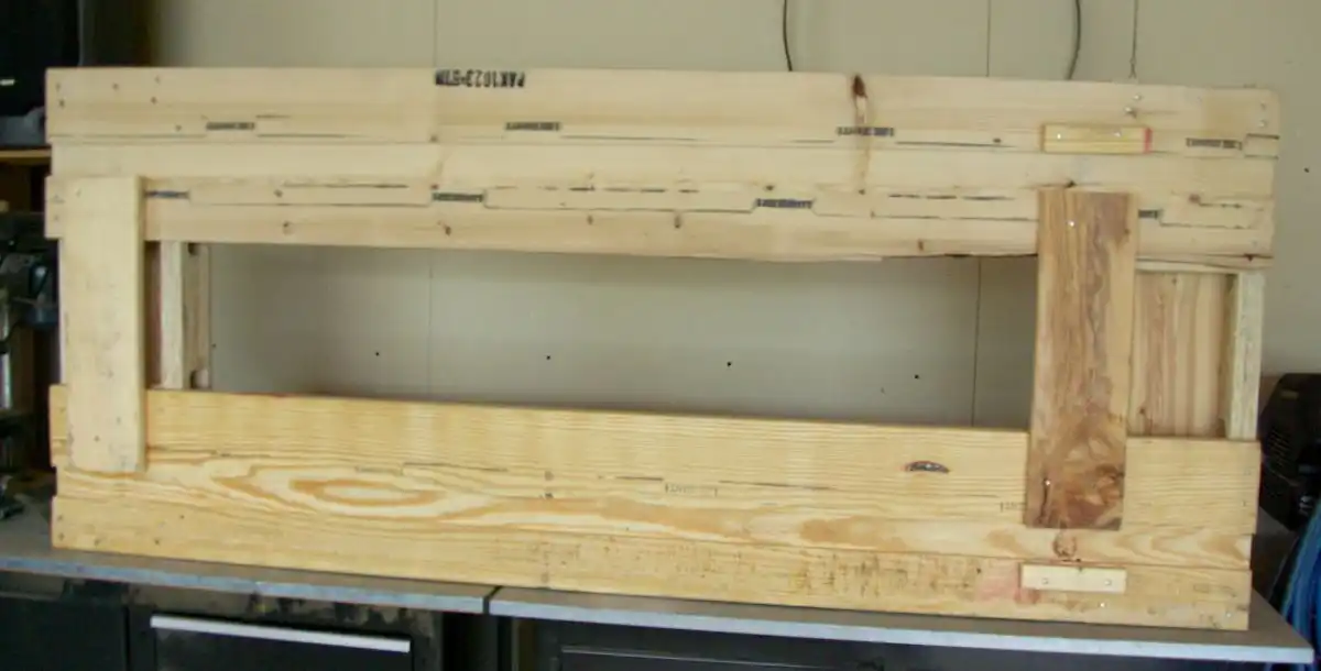 First step to the wood bench
