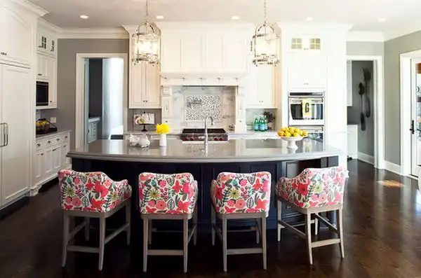 Flowers kitchen bar stool