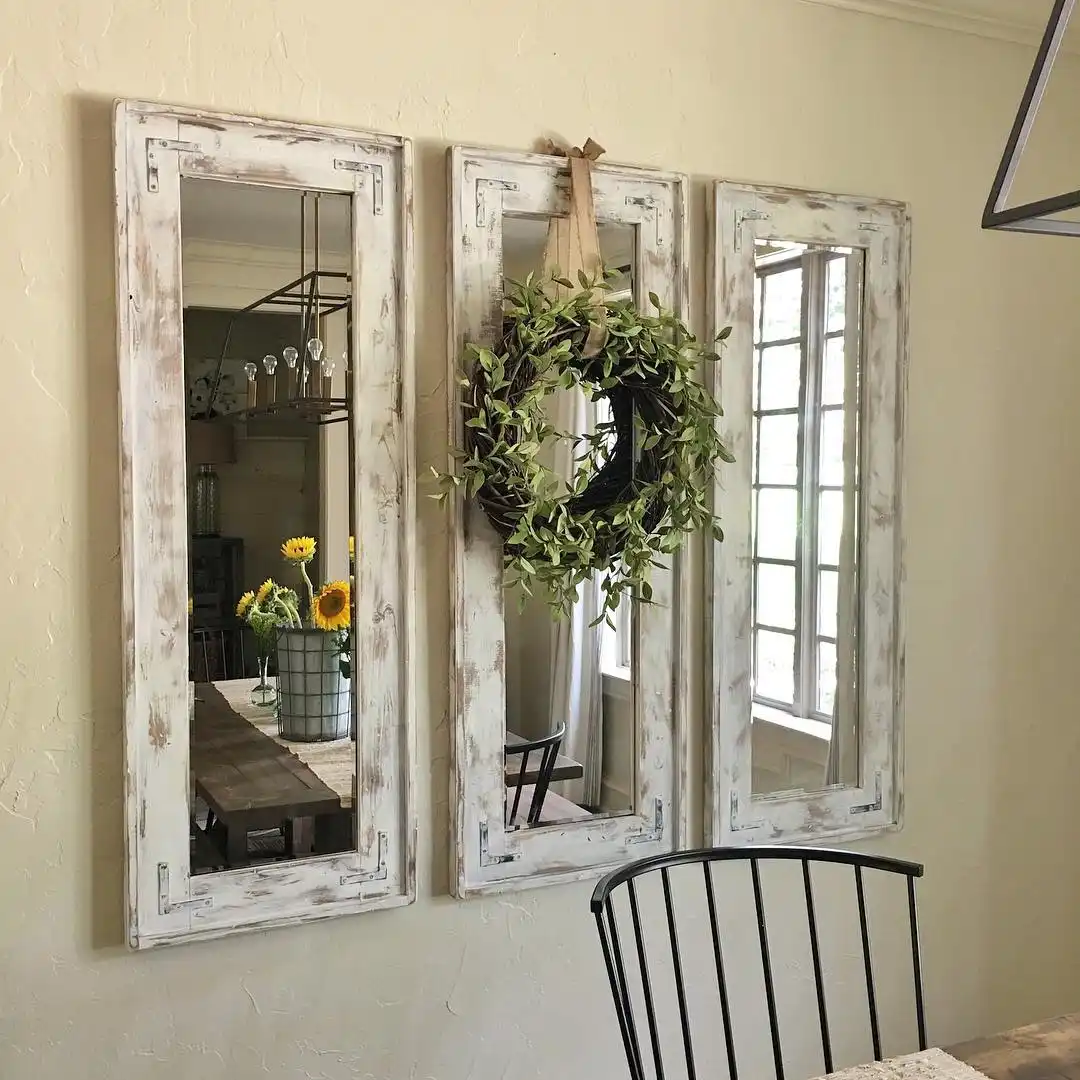 framed farmhouse wall mirrors
