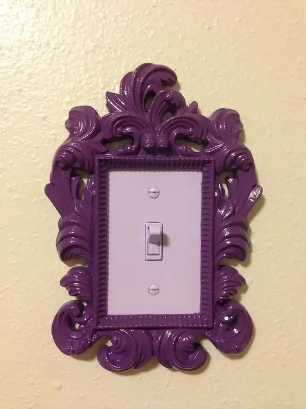 Framed picture light switch design