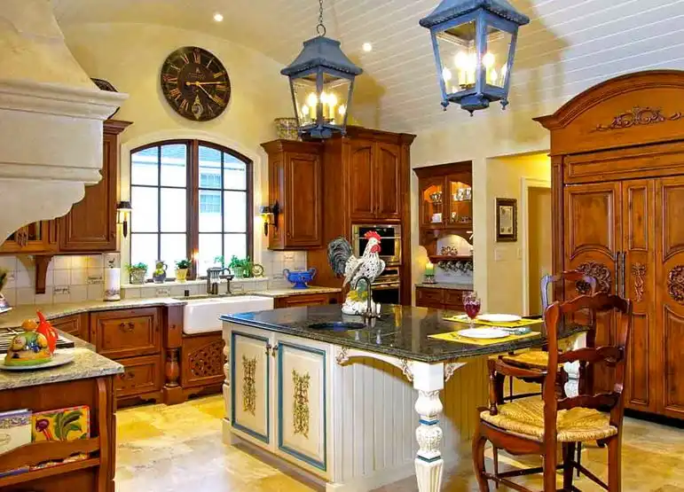 French kitchen cast iron details