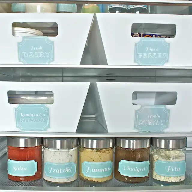 Fridge label containers and jars