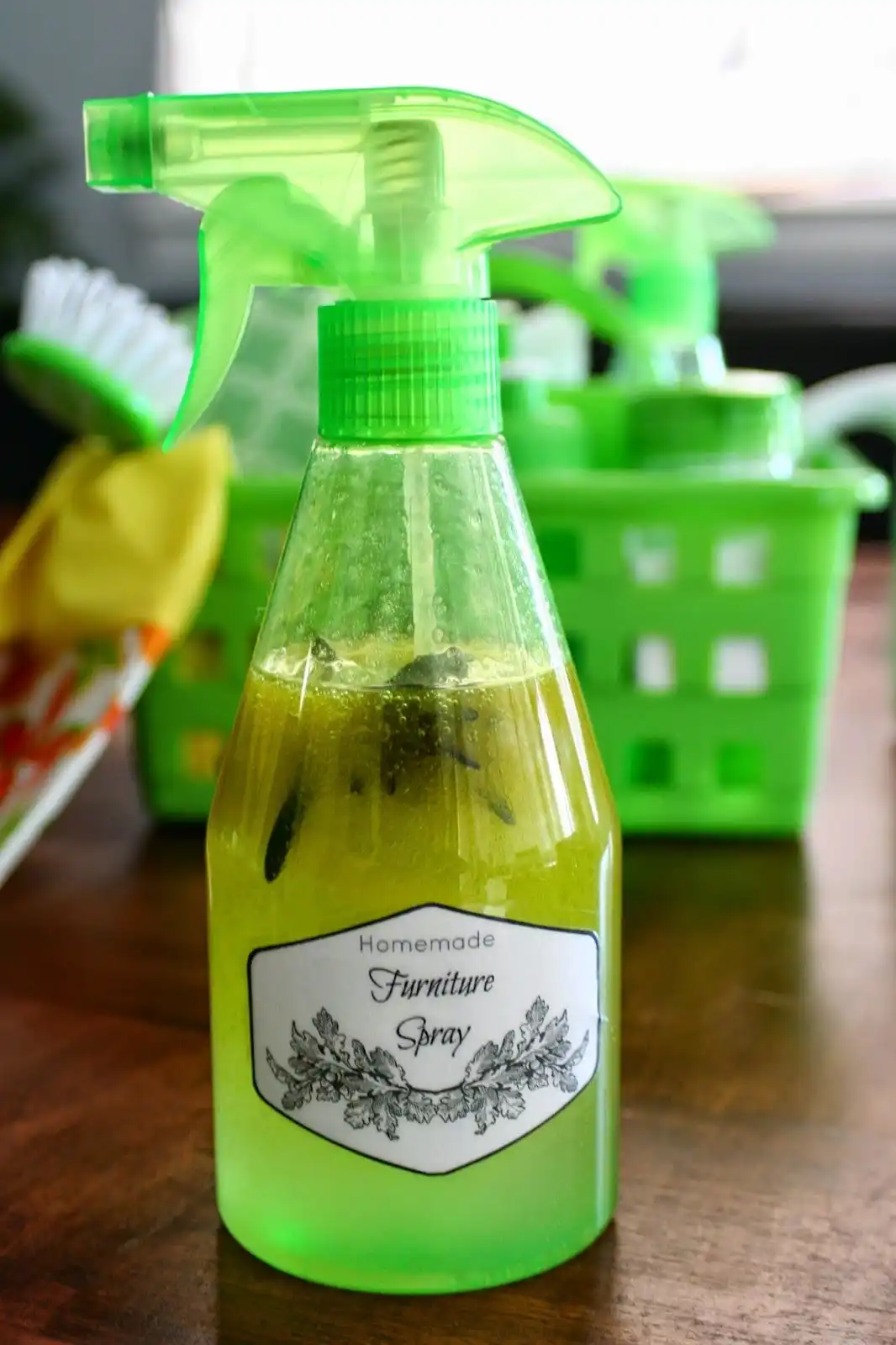 Furniture spray cleaning furniture