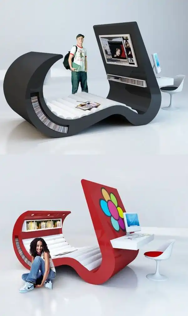 Futuristic bedroom design idea