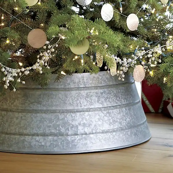 galvanized tree christmas stand DIY