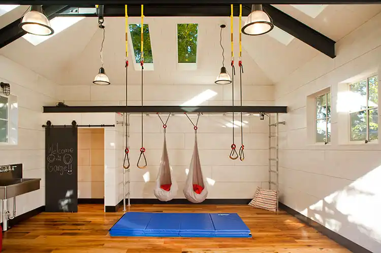 workout gym in garage