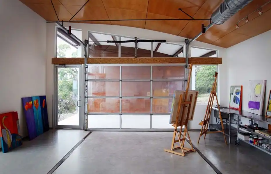 Garage turned into a creative workspace