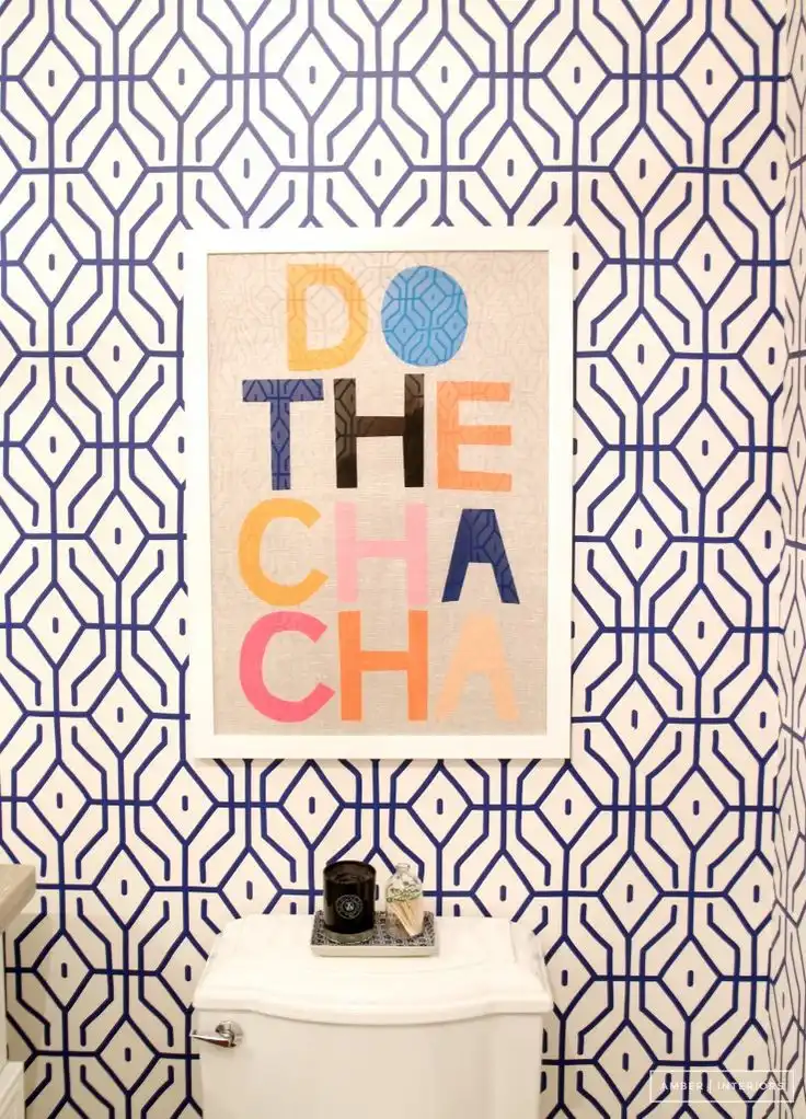 geometric bathroom