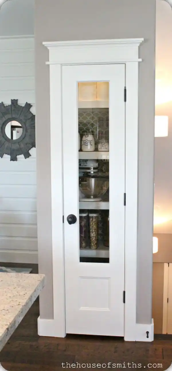 Glass door pantry