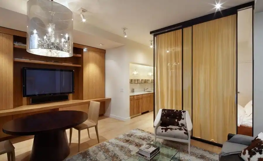Glass wall dividers for bedroom