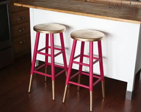 Gold dipped bar stool