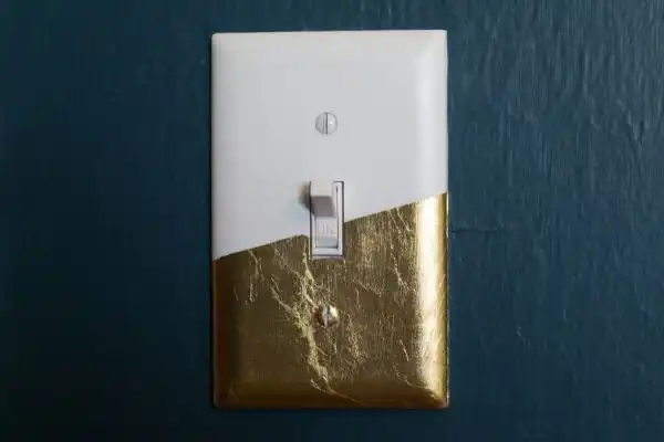 Gold leaf light switcher cover