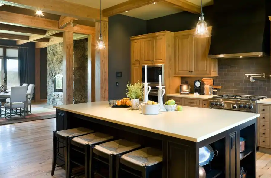 Gray kitchen island decor