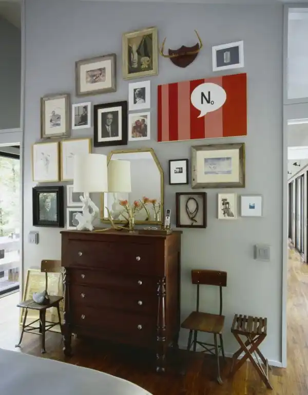 Hallway art wall