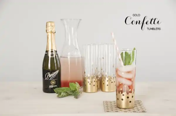 Handmade gold foil tumblers
