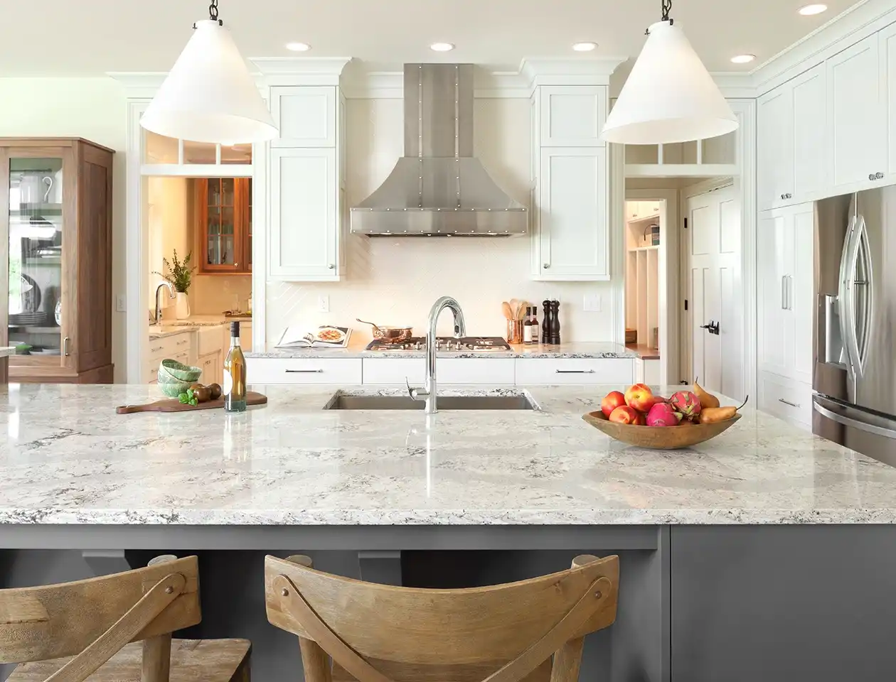 Haze gray quartz countertop