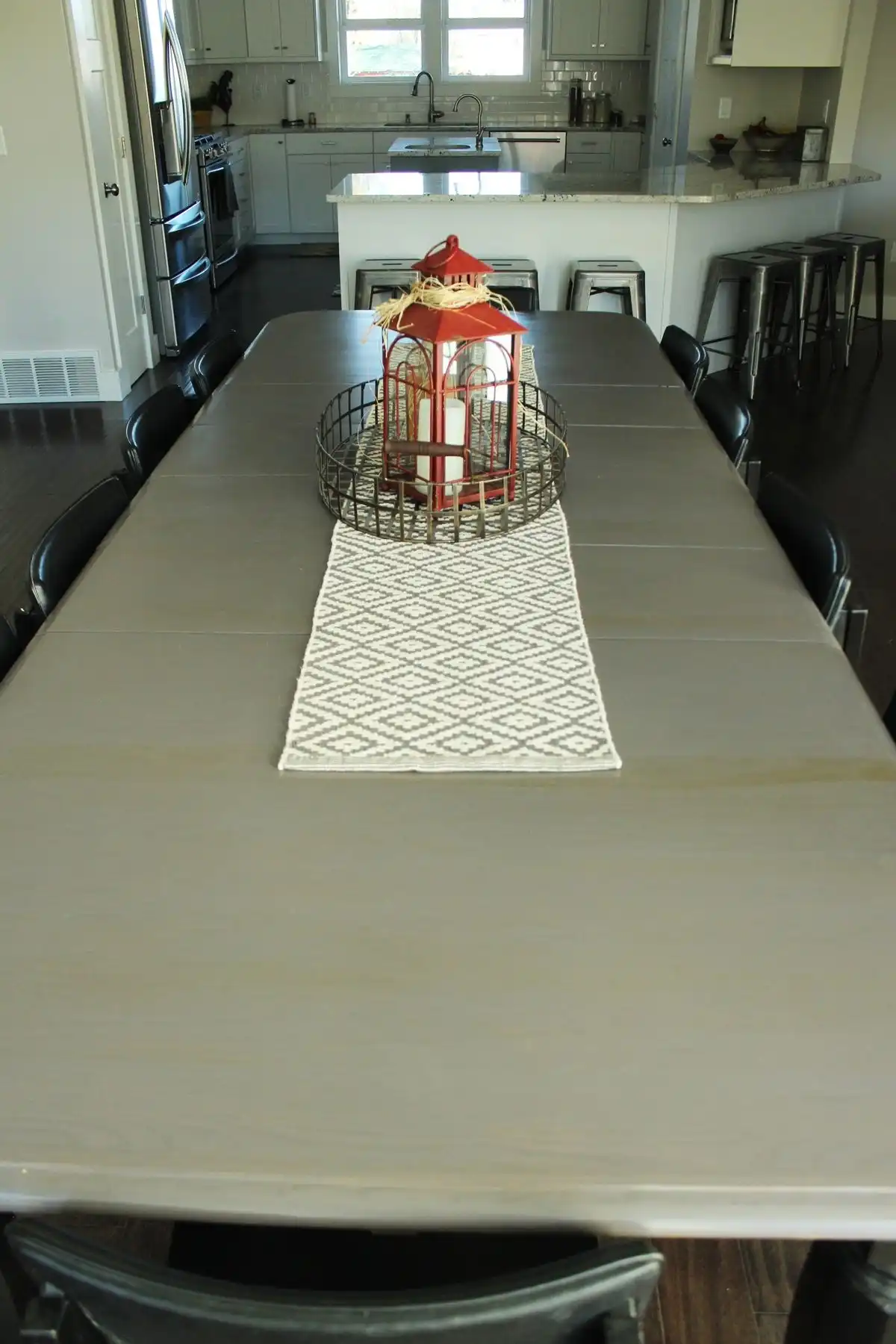 huge dining table in the family dining room
