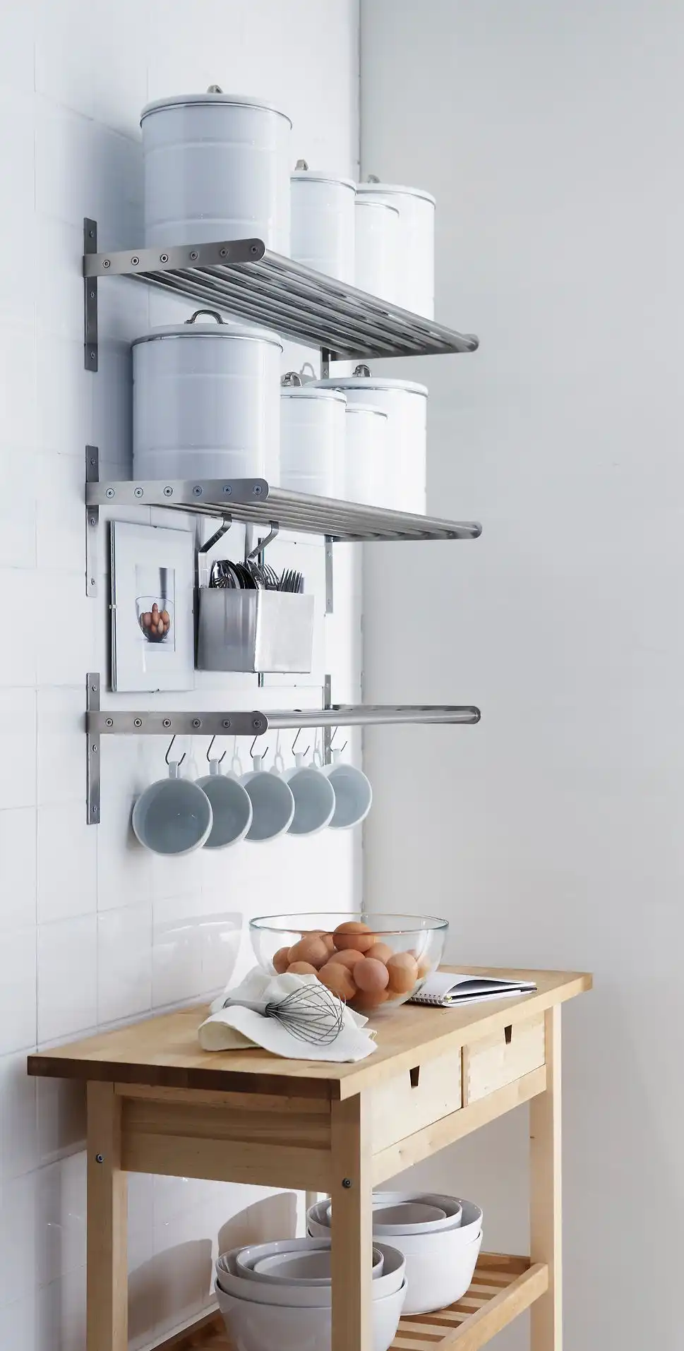 Ikea kitchen GRUNDTAL Wall Organizer System1