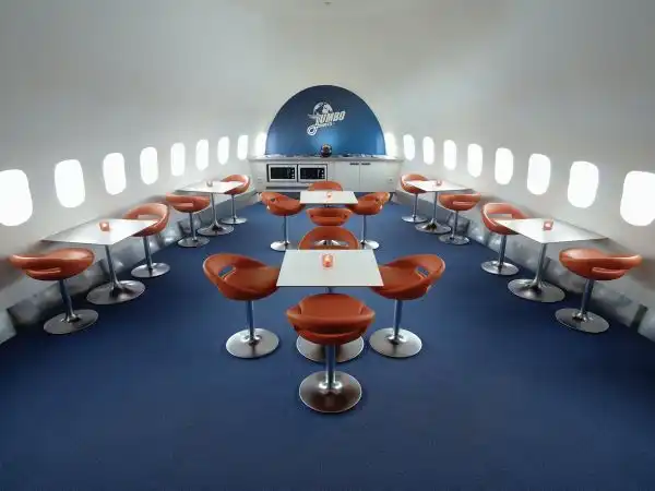 In the main cabin grab a drink at the ultra modern bar