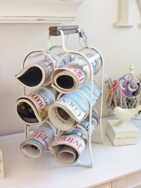 Keep magazines organized into rack