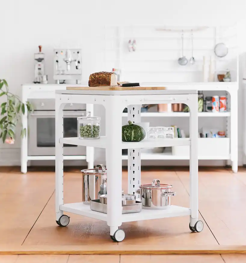 Kilian schindler modular kitchen and movable cart