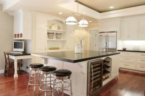 Kitchden island with wine storage