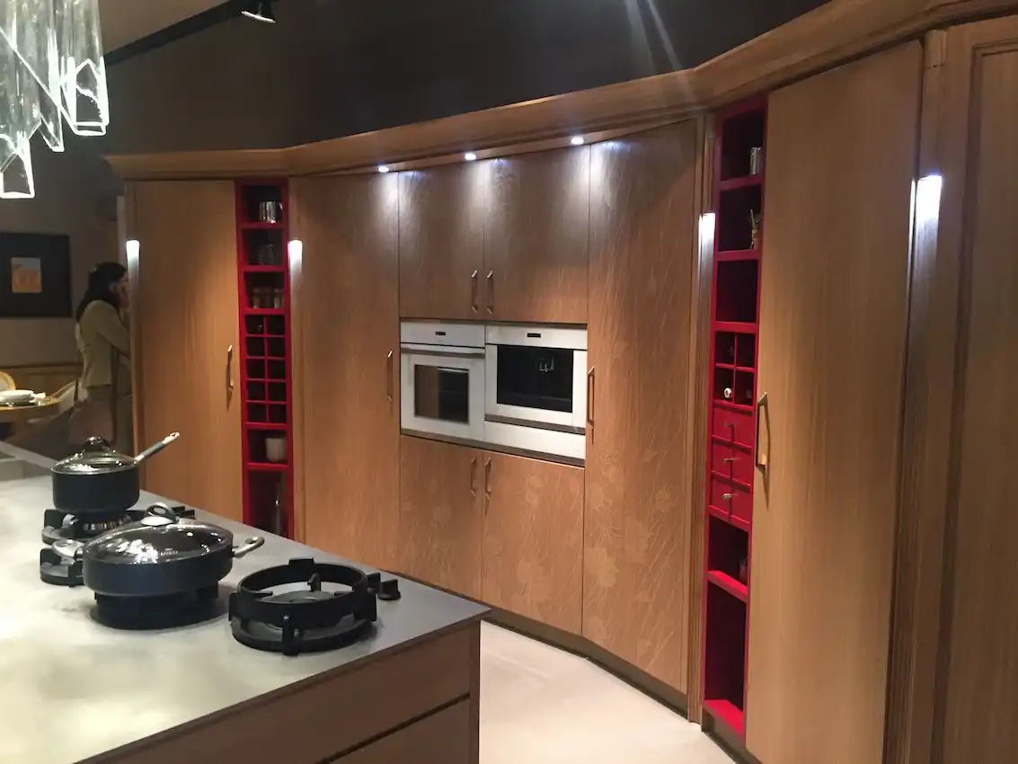 kitchen corner open shelving cabinet