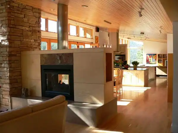 Kitchen fireplace divide