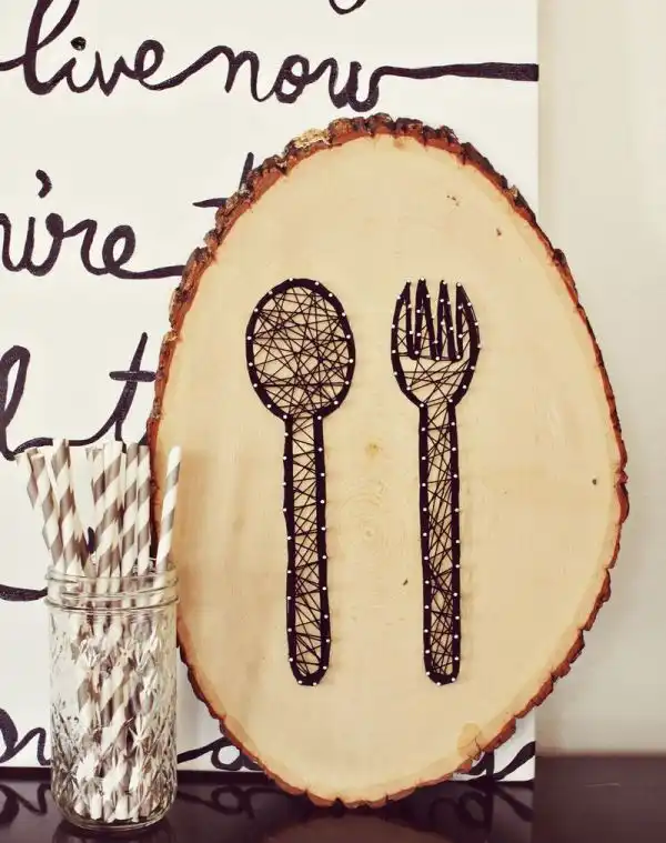 Kitchen wall art string