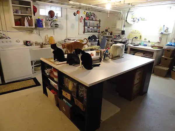Unique Craft Table with Magnetic Chalkboard