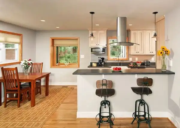 L shaped kitchen decor