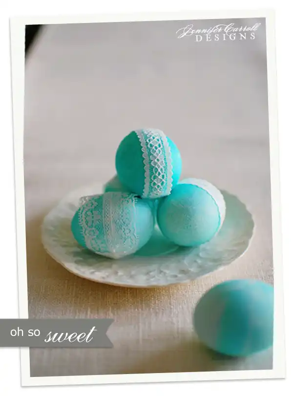 Lace easter eggs
