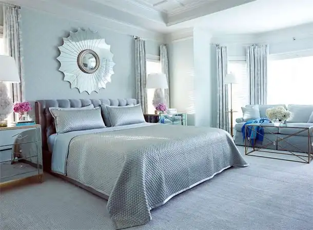 Luxury silver bedroom